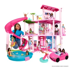 Online Casa Dei Sogni Di , Playset Casa Delle Bambole Con Piscina, Scivolo A 3 Piani, Ascensore E Aree Di Gioco Per Cuccioli, 75+ Accessori, 3+ Anni, Hmx10 Case Delle Bambole