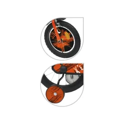 Sale Bicicletta 16 Arancione. 2 Freni Caliper Borraccia E Mascherina Frontale E Disco Colorato Nella Ruota Anteriore Inclusi Adatta Per Bambini Dai 8-12 Anni Biciclette Per Bambini