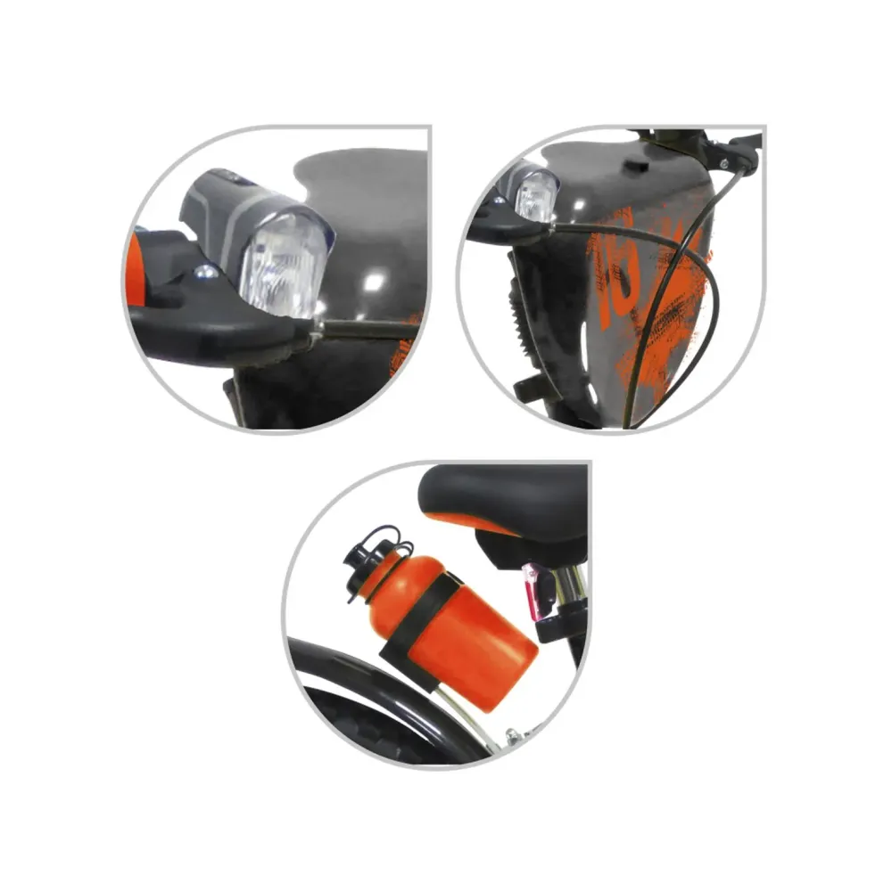 Sale Bicicletta 16 Arancione. 2 Freni Caliper Borraccia E Mascherina Frontale E Disco Colorato Nella Ruota Anteriore Inclusi Adatta Per Bambini Dai 8-12 Anni Biciclette Per Bambini