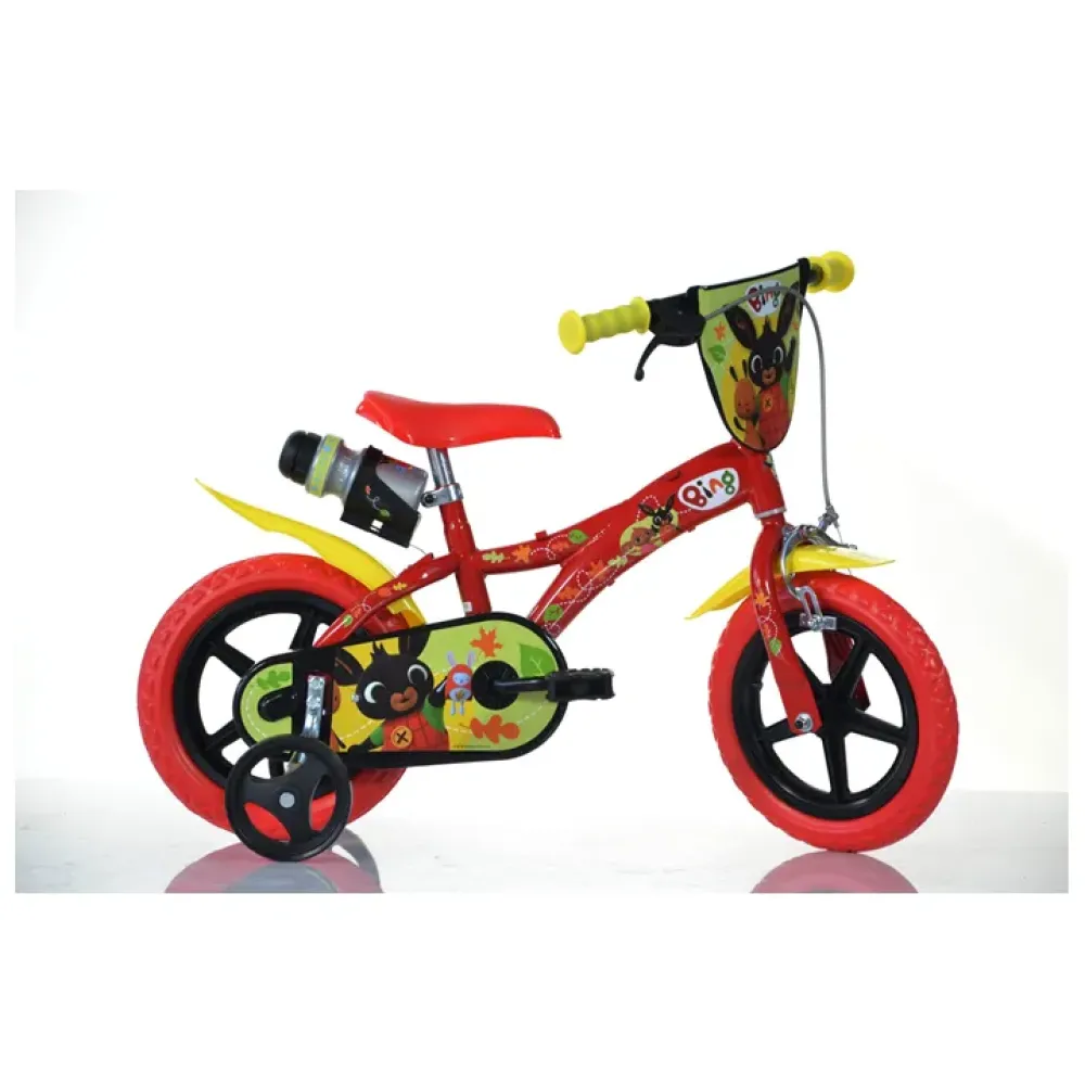 Clearance Bicicletta Per Bambini 12 Telaio In Acciaio, Ruote In Gomma Gonfiabili, Stabilizzatori Di Serie E Freno Anteriore Ideale Per Bambini Di Altezza 87-100Cm, 3-5 Anni Biciclette Per Bambini