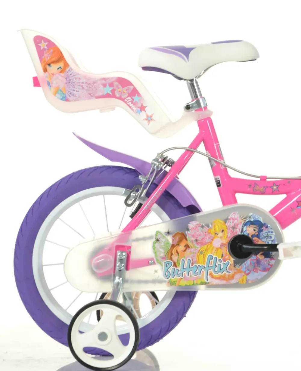 Outlet Bicicletta 14" Con Portabambola, Freno E Cestino Anteriore Adatta Per Bambini Dai 5-7 Anni Biciclette Per Bambini