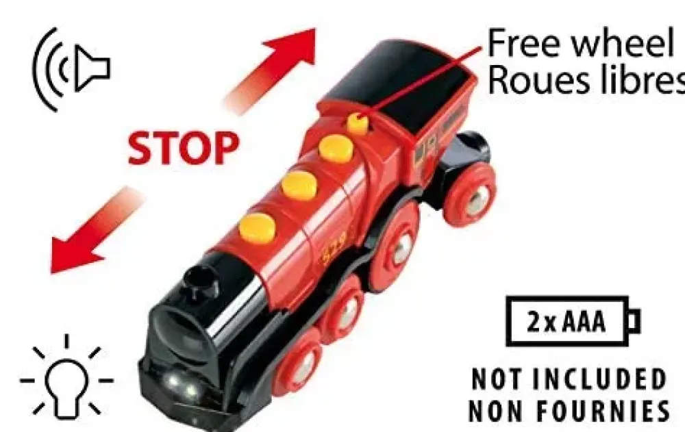 New Grande Locomotiva Rossa A Batterie Costruzioni In Legno