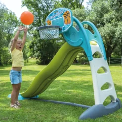 Discount Canestro 3 In 1 Compatibile Con Gli Scivoli Di Casette Per Bambini