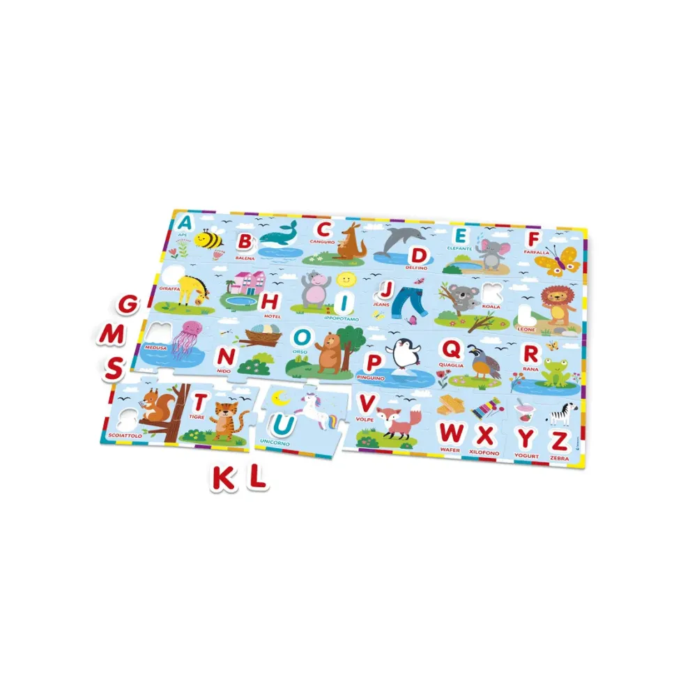 Clementoni 16437 Puzzle Gigante Del Alfabeto Con Maxi Tessere Puzzle Per Bambini