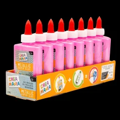 Clearance Colla Metallizzata 147 Ml Rosa Mosaici, Sabbia, Glitter