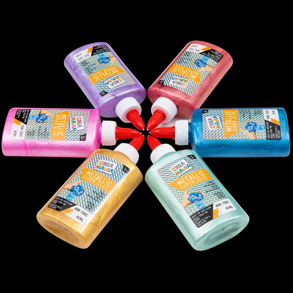 Clearance Colla Metallizzata 147 Ml Rosa Mosaici, Sabbia, Glitter