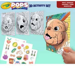 Pops 3D Activity Set Cuccioli 3 Soggetti Colora E Crea Disegni Tridimensionali Kit Artistici E Pittura