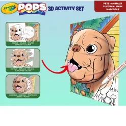 Pops 3D Activity Set Cuccioli 3 Soggetti Colora E Crea Disegni Tridimensionali Kit Artistici E Pittura