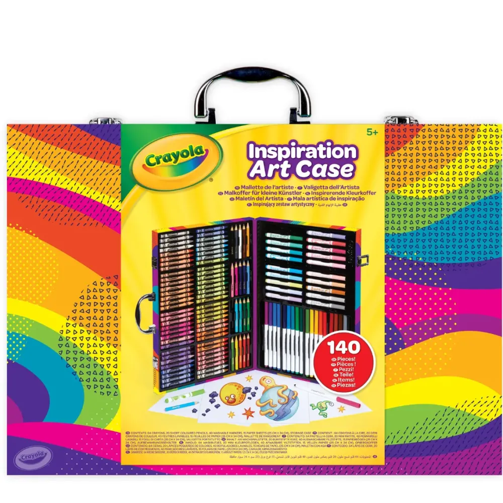 Hot Valigetta Colori Arcobaleno Kit Creativo Con 140 Pezzi Assortiti, Eta Consigliata: 5-10 Anni Kit Artistici E Pittura