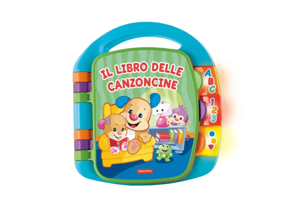 Fisher Price- Libro Delle Canzoncine Ridi E Impara, Imparare Parole, Lettere E Numeri, Bambini Dai 6 Mesi Giochi Musicali