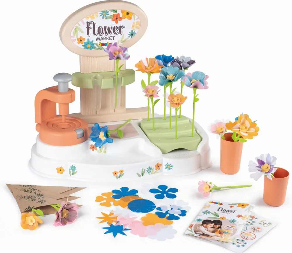 Discount Flower Market Laboratorio Dei Fiori, +3 Anni, Crea I Tuoi Fiori, 104 Accessori, Made In France Giochi Di Emulazione