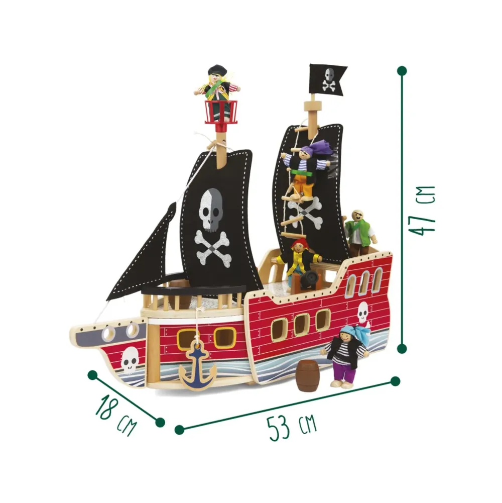 Discount Galeone Dei Pirati Giochi Di Imitazione In Legno