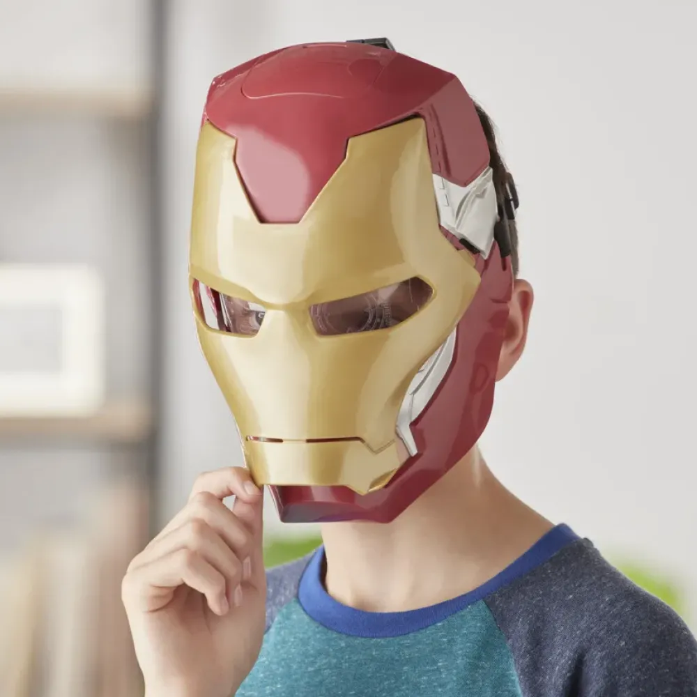 Best Hasbro Marvel , Maschera Flip Fx Di Iron Man, Con Effetti Luminosi, Replica Per Giochi D'Imitazione Action Figures