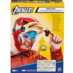 Best Hasbro Marvel , Maschera Flip Fx Di Iron Man, Con Effetti Luminosi, Replica Per Giochi D'Imitazione Action Figures