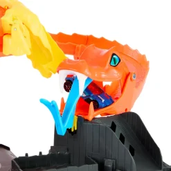 Attacco Del Cobra In Pizzeria, Playset Con Pista A Spirale E Funzione A Scomparsa Casuale Con 3 Percorsi, Veicolo Incluso Macchinine Bambini