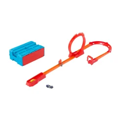 Box Track Builder Con 1 Veicolo Incluso, Confezione Modulabile Con E Accessori A Tema Fuoco Inclusi, Giocattolo Per Bambini, 4+ Anni, Hmc04 Macchinine Bambini