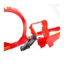 Box Track Builder Con 1 Veicolo Incluso, Confezione Modulabile Con E Accessori A Tema Fuoco Inclusi, Giocattolo Per Bambini, 4+ Anni, Hmc04 Macchinine Bambini