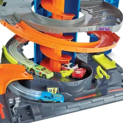 New City Playset Mega Garage Twist Con 1 Veicolo 1:64 Garage E Circuiti