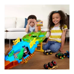 Clearance Monster Trucks Torneo Dei Titani Playset Con Monster Truck Bigfoot E Gunkster Per Sfide Testa A Testa, Giocattolo Per Bambini Dai 4 Anni In Su Garage E Circuiti