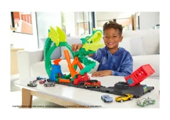 Outlet -Dragone Di Fuoco Con 1 Veicolo Die-Cast Incluso E Stazione Dei Pompieri, Giocattolo Per Bambini 5+ Anni, Hdp03 Garage E Circuiti