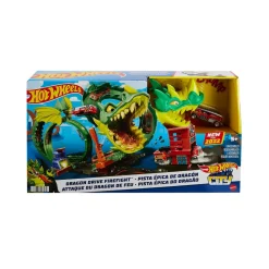 Outlet -Dragone Di Fuoco Con 1 Veicolo Die-Cast Incluso E Stazione Dei Pompieri, Giocattolo Per Bambini 5+ Anni, Hdp03 Garage E Circuiti