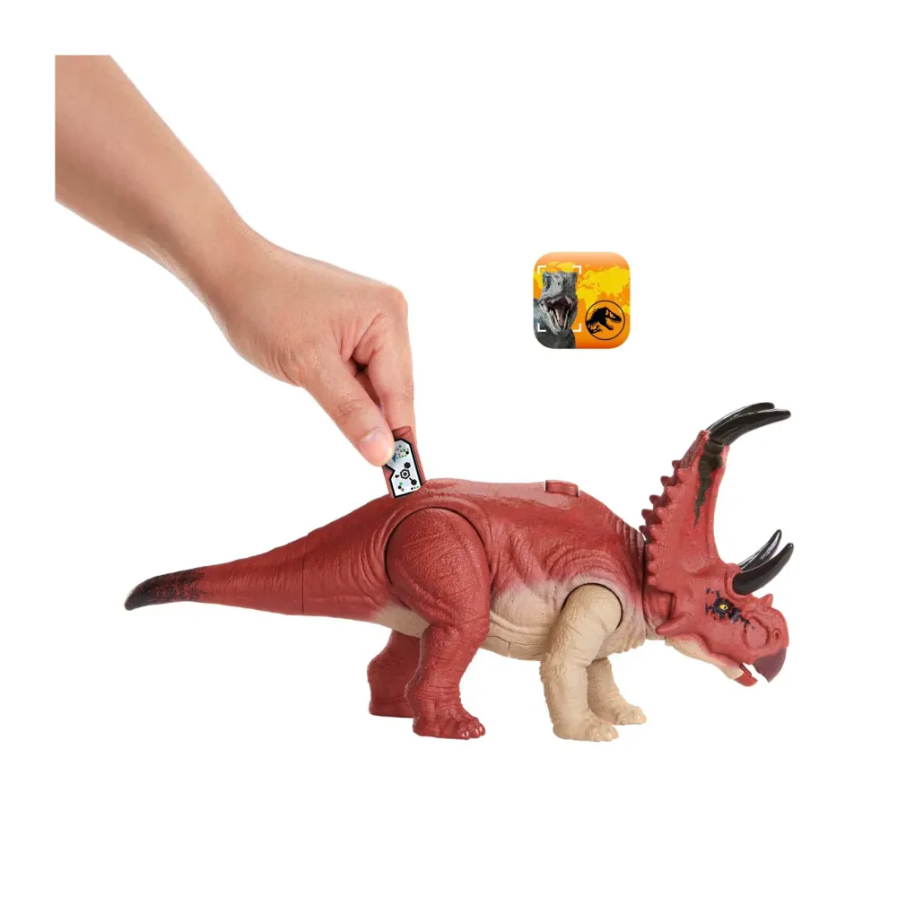 Sale Ruggito Selvaggio, Diabloceratopo, Dinosauro Con Suoni E Mossa D'Attacco, Dimensioni Medie, Snodato E Con Gioco Digitale , Giocattolo Per Bambini, 4+ Anni, Hlp16 Macchinine Bambini