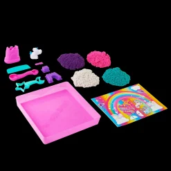 Clearance , Set Di Gioco Regno Degli Unicorni Con Vera Sabbia E 8 Attrezzi Mosaici, Sabbia, Glitter