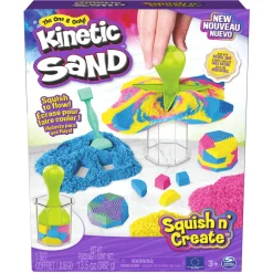 Best , Set Gioco Squish N' Create, Sabbia Colorata In 3 Variazioni, Sabbia Cinetica 382 G, 5 Accessori Per Modellare La Sabbia, Giocattoli Per Bambini E Bambine 3 Anni Mosaici, Sabbia, Glitter