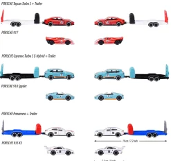 Outlet - Porsche Race Trailer Set, Auto Con Rimorchio Modellini Veicoli In Scala