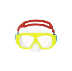 Clearance Maschera Aquanaut, 7-14 Anni, 3 Colori Assortiti, In Silicone Con Lenti In Policarbonato Protezione Uv Maschere E Pinne