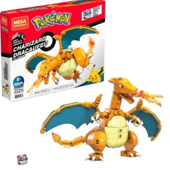 New Mega Construx- Pokemon Charizard Da Costruire Con Piu Di 200 Mattoncini E Ali Snodabili, 6+Anni Costruzioni Bambini