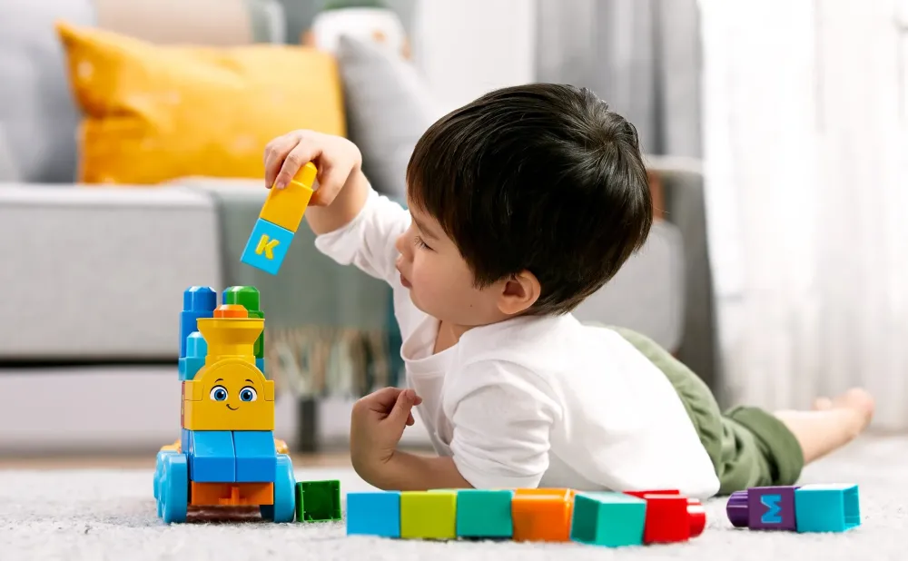 Outlet Mega First Builders Impara Con Il Treno! Costruzioni Bambini