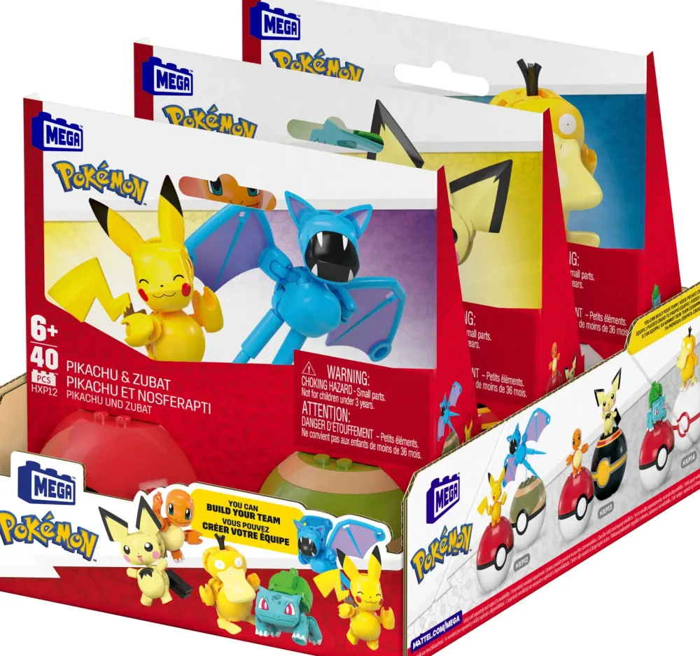 Sale Mega Pokemon Set Collezione Di Poke Balls, Ciascuno Da Costruire Con 40 Mattoncini E Che Include 2 Poke Balls E 2 Personaggi Del Mondo Pokemon Set Costruzioni