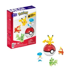 Best Mega Team Della Regione Di Paldea, Set Con 4 Personaggi E 1 Poke Ball Da Costruire Con 79 Pezzi, Include Pikachu, Fuecoco, Sprigatito E Quaxly, 6+ Anni, Hpx92 Costruzioni Bambini