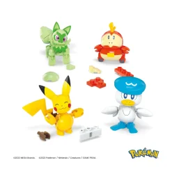 Best Mega Team Della Regione Di Paldea, Set Con 4 Personaggi E 1 Poke Ball Da Costruire Con 79 Pezzi, Include Pikachu, Fuecoco, Sprigatito E Quaxly, 6+ Anni, Hpx92 Costruzioni Bambini