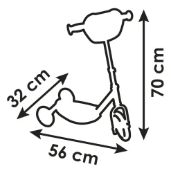 Monopattino 3 Ruote Di Con Manubrio Regolabile In Due Posizioni Monopattini