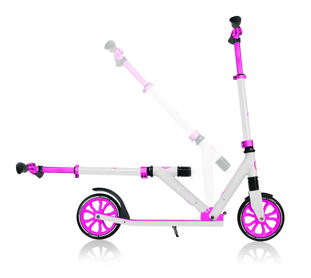 Sale Monopattino Nl 205 Ripiegabile Bianco E Rosa Adatto Per Bambini 7 -12 Anni Monopattini