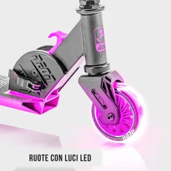 Clearance Monopattino Neon Vector Regolabile In Altezza, Antiscivolo, Con Luci Led Da 100 Mm E Massimo Supportato 60 Kg- Per Bambini Dai 5 Ai 9 Anni- Disponibile In Diverse Varianti Monopattini