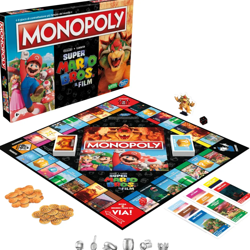 Sale The Super Mario Bros. Movie Edition, Gioco Da Tavolo Per Bambini E Bambine, Contiene La Pedina Di Bowser, Giochi Per Famiglie Giochi In Scatola Per Famiglia