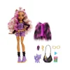 Clawdeen, Bambola Con Accessori E Gattino, Snodata E Alla Moda Con Capelli Con Ciocche Viola, Giocattolo Per Bambini, 4+ Anni, Hhk52 Fashion Dolls