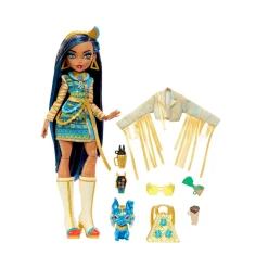 Sale Cleo De Nile, Bambola Snodata Alla Moda, Dai Capelli Con Ciocche Blu, Con Accessori E Cagnolino, Giocattolo Per Bambini, 4+ Anni, Hhk54 Fashion Dolls