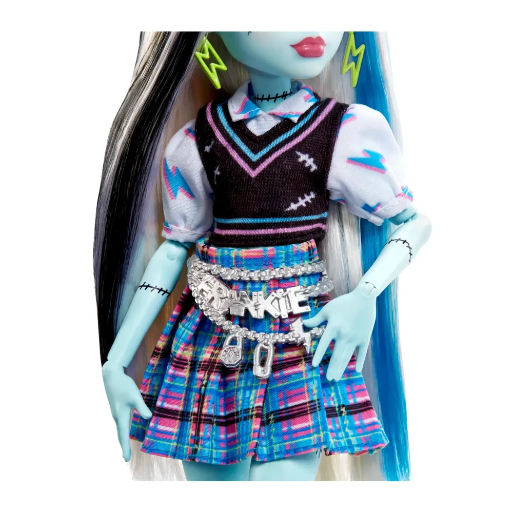 Best Frankie, Bambola Snodata Alla Moda, Dai Capelli Con Ciocche Blu E Nere, Con Accessori E Cucciolo, Giocattolo Per Bambini, 4+ Anni, Hhk53 Fashion Dolls