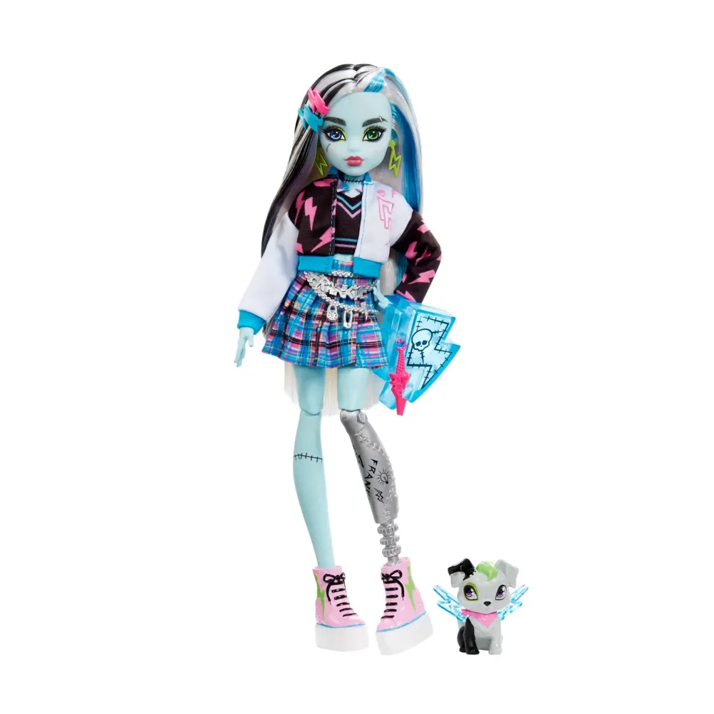 Best Frankie, Bambola Snodata Alla Moda, Dai Capelli Con Ciocche Blu E Nere, Con Accessori E Cucciolo, Giocattolo Per Bambini, 4+ Anni, Hhk53 Fashion Dolls