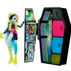 New Segreti Da Brivido Neon Frights Frankie Stein, Playset Con Bambola, Abiti E Armadietto Per I Look Fashion Dolls