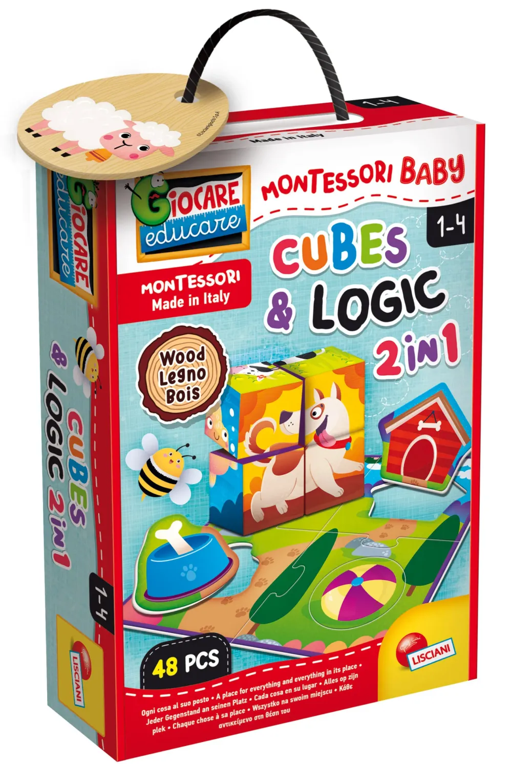 Sale Montessoribaby Legno Cubes And Logic 2 In 1 Giochi Educativi In Legno