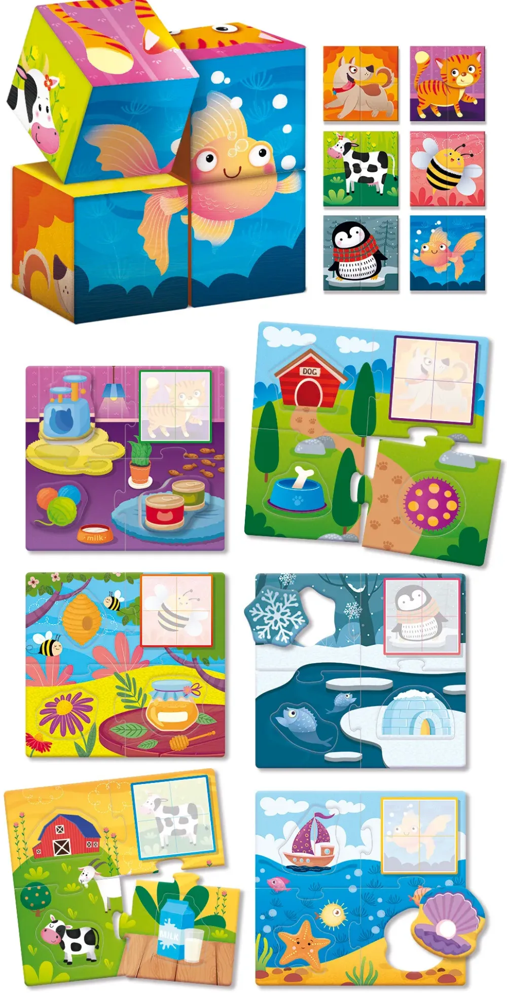 Sale Montessoribaby Legno Cubes And Logic 2 In 1 Giochi Educativi In Legno