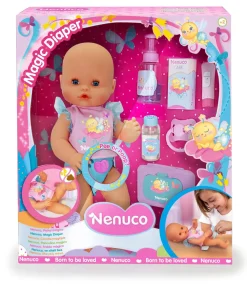 New Pannolino Magico, Bambola 35 Cm Con Pannolino Con Luci, Inclusi Accessori. Bambolotti