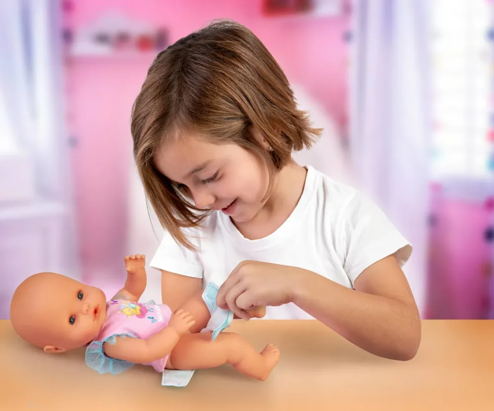 New Pannolino Magico, Bambola 35 Cm Con Pannolino Con Luci, Inclusi Accessori. Bambolotti