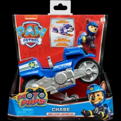 Discount , Veicolo Moto Pups Di Chase Con Motore A Retrocarica E Personaggio Macchinine Bambini