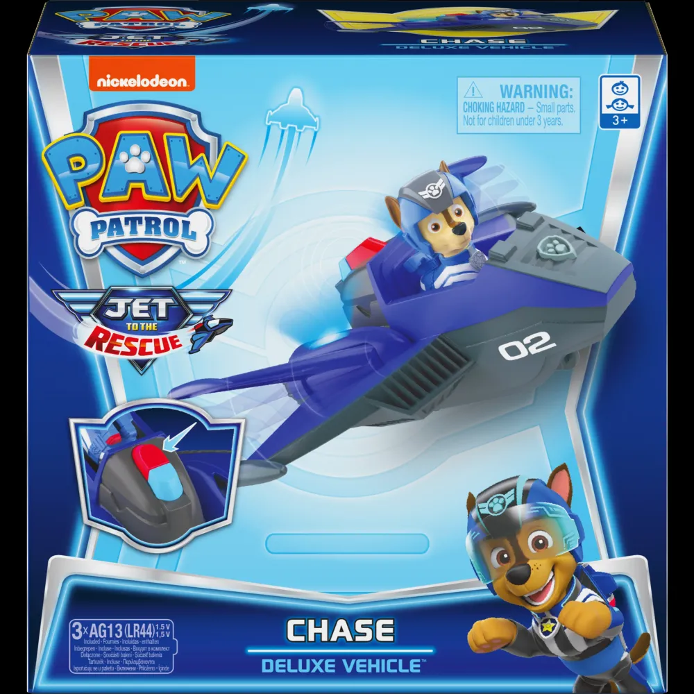 , Veicolo Trasformabile Jet To The Rescue Chase Macchinine Bambini